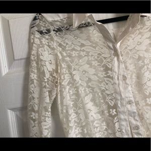 Lace Button Up Blouse
